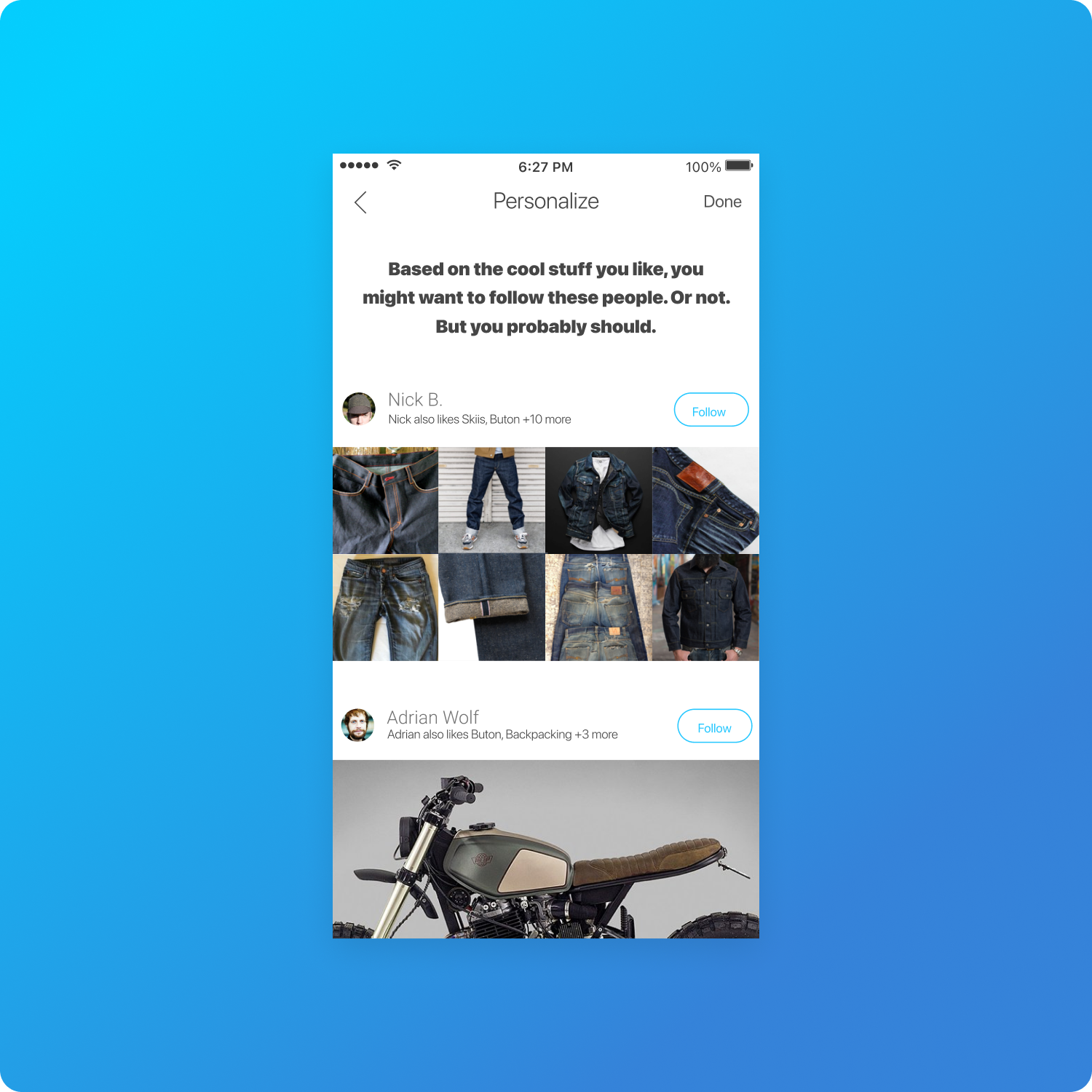 screenshot of visual design work