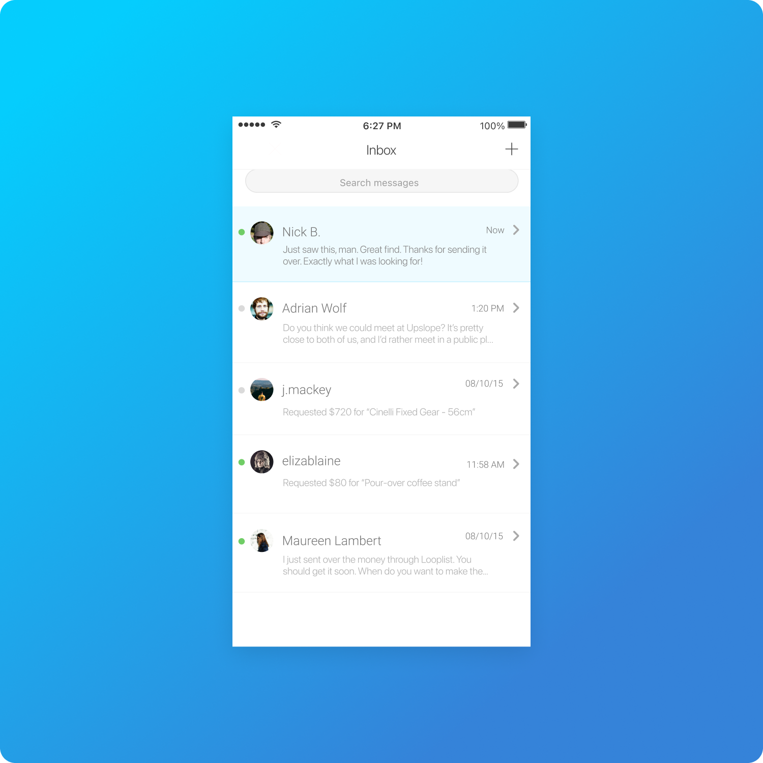 screenshot of visual design work