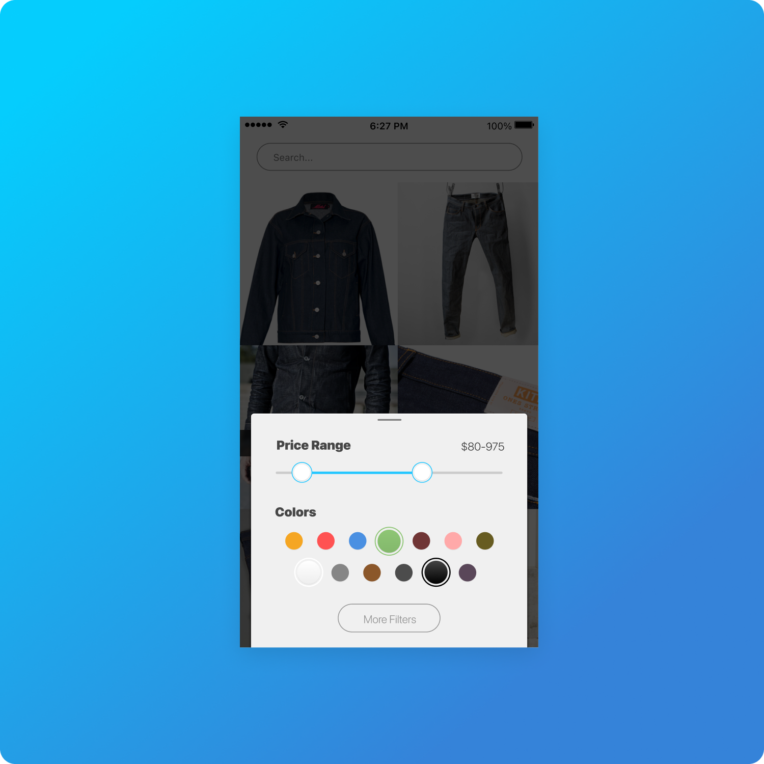 screenshot of visual design work