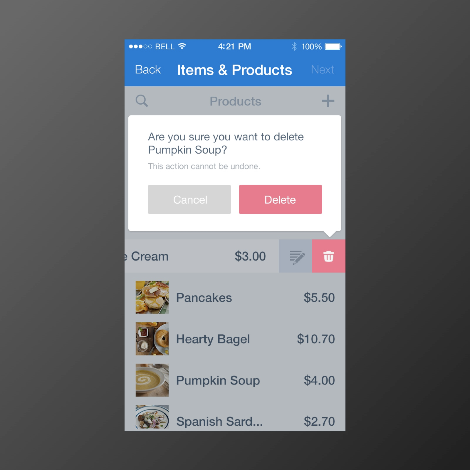 screenshot of visual design work