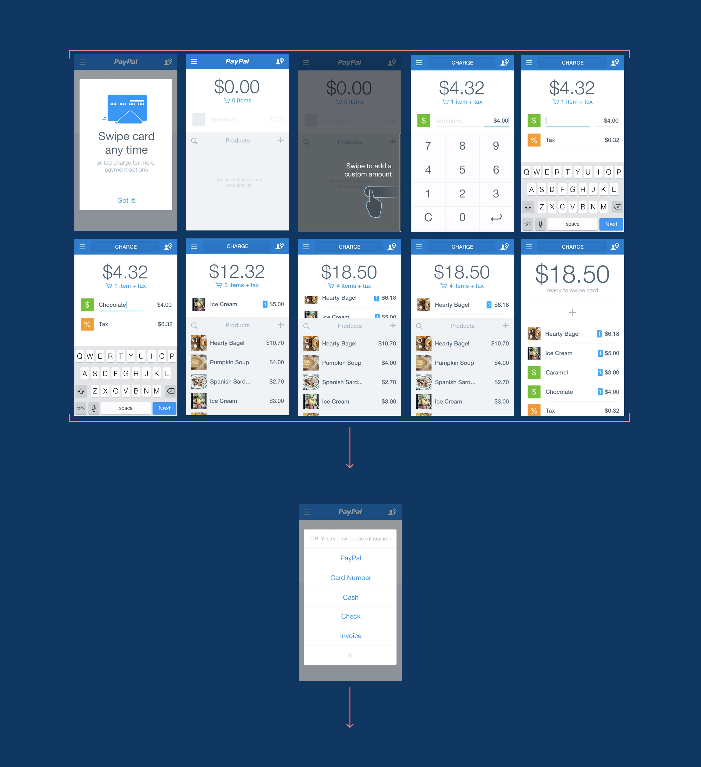 screenshot of visual design work