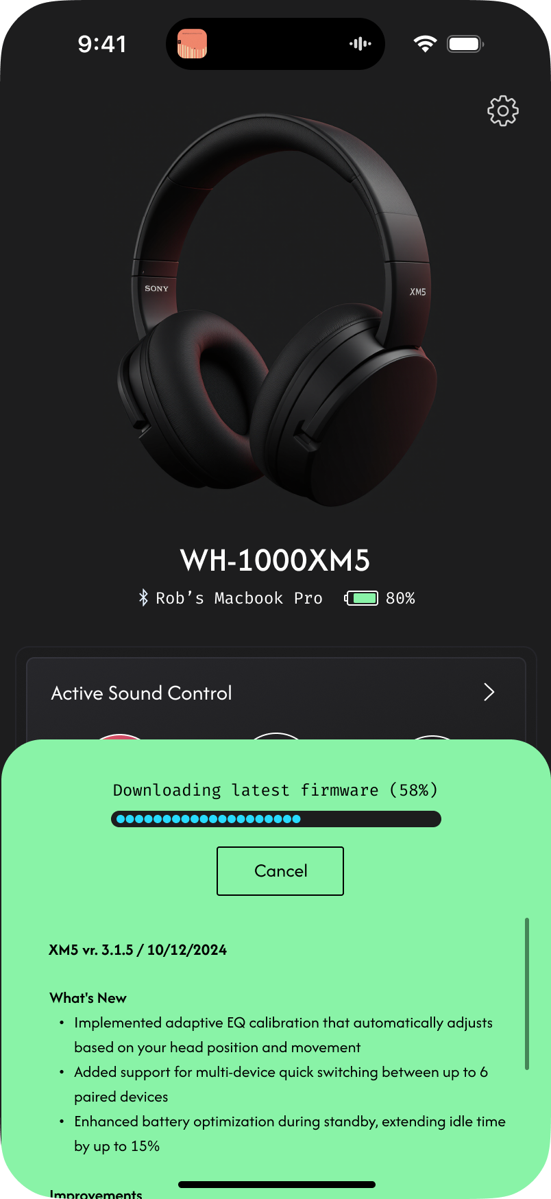 Firmware Update Expanded View