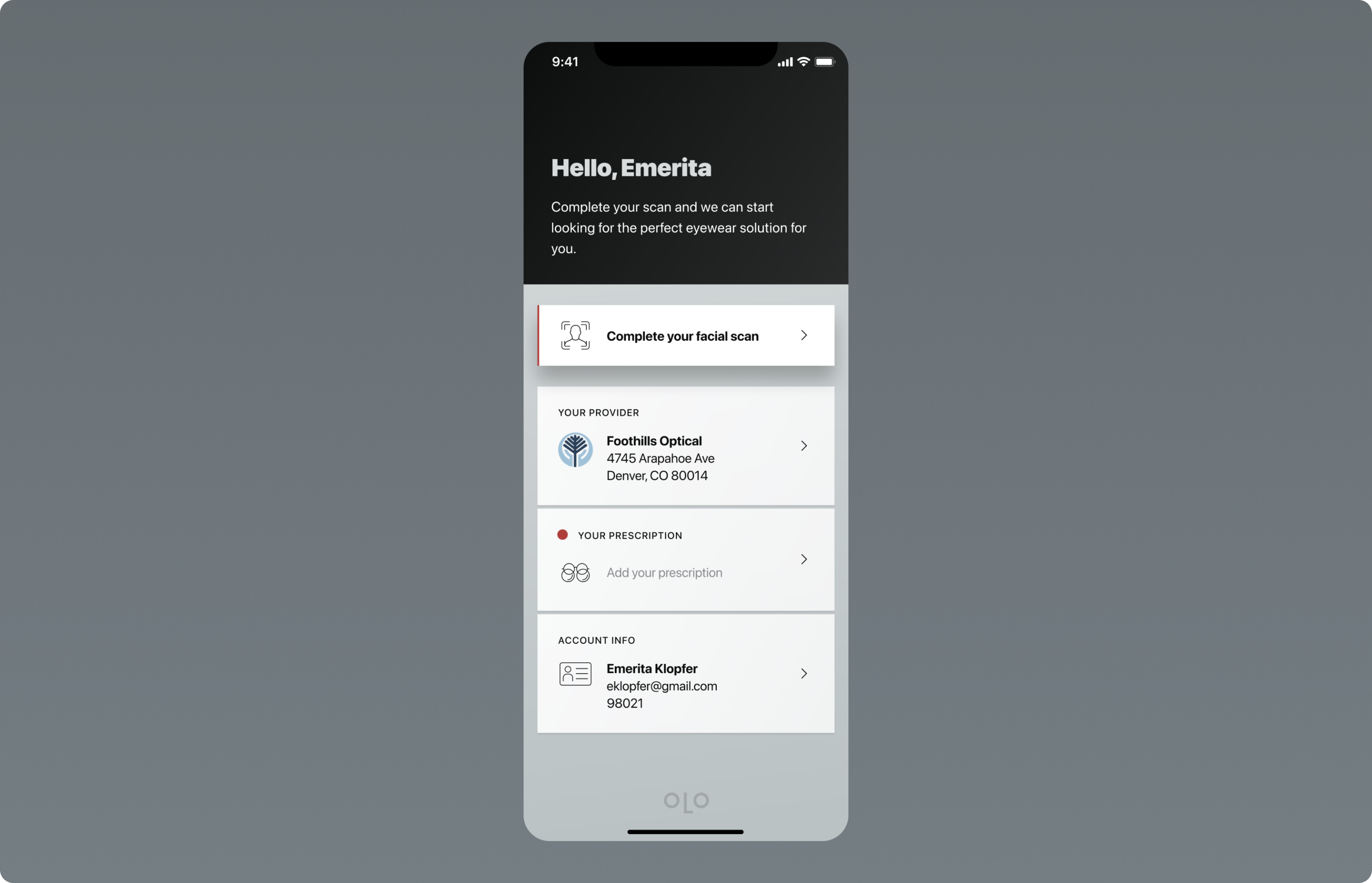 screenshot of visual design work