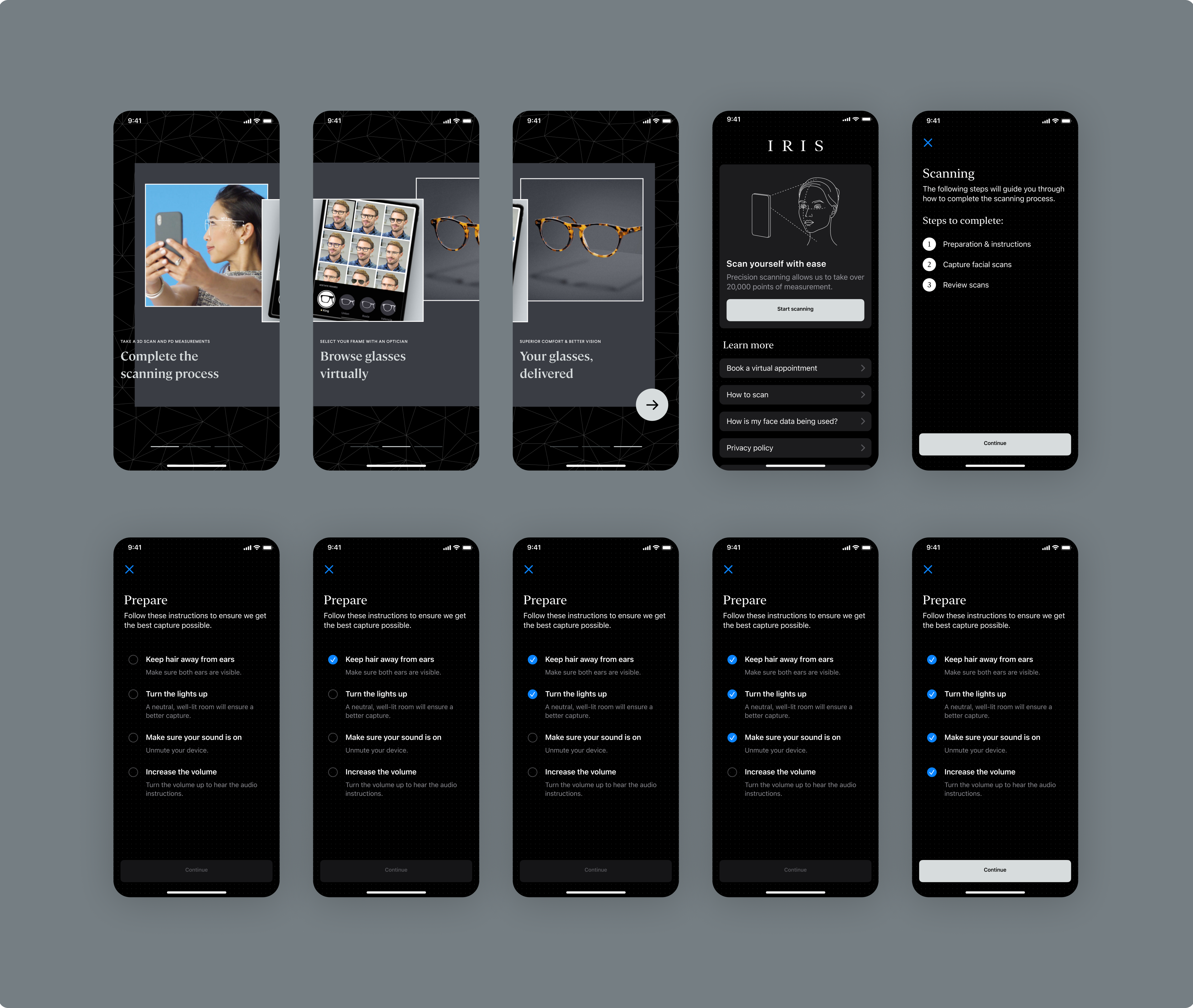 screenshot of visual design work