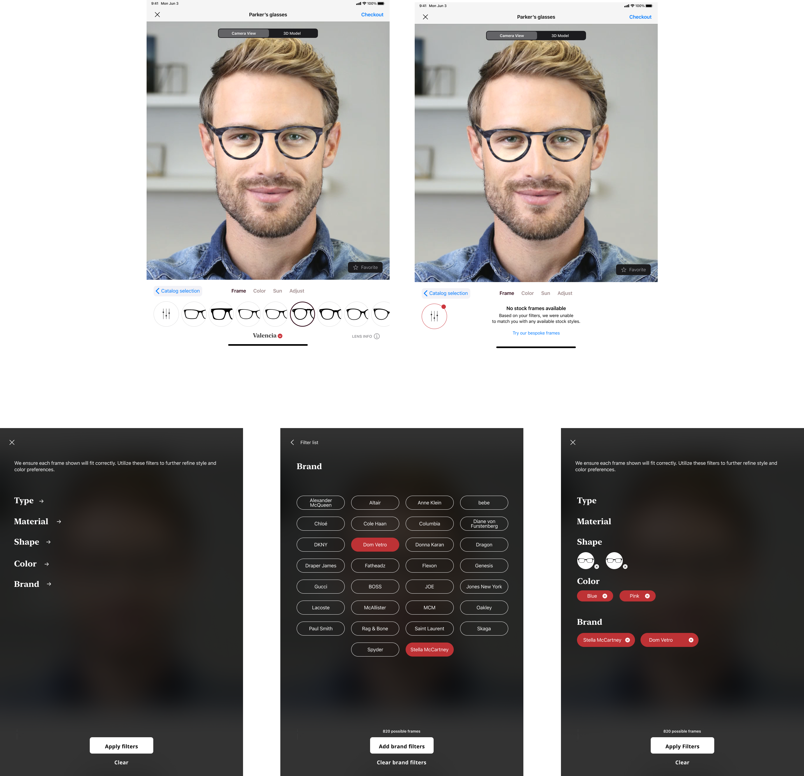 screenshot of visual design work