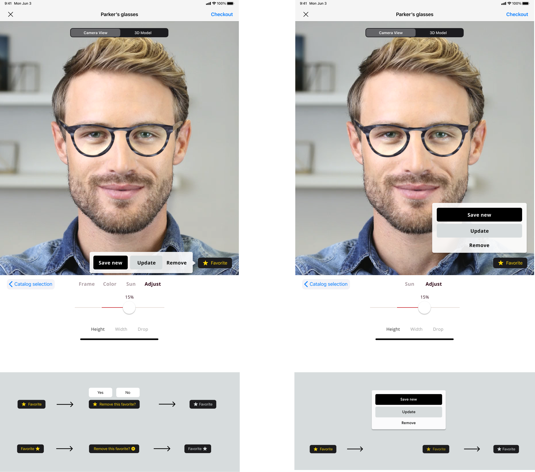 screenshot of visual design work